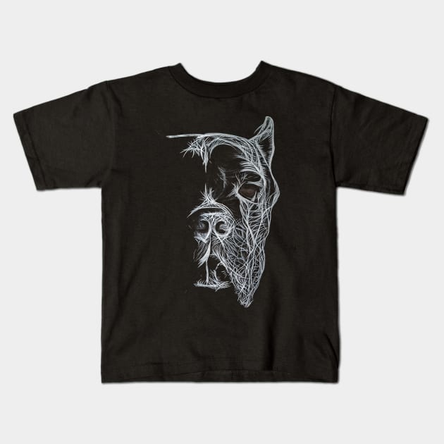 Cane Corso Acrylic Painting Kids T-Shirt by SKornackiArt